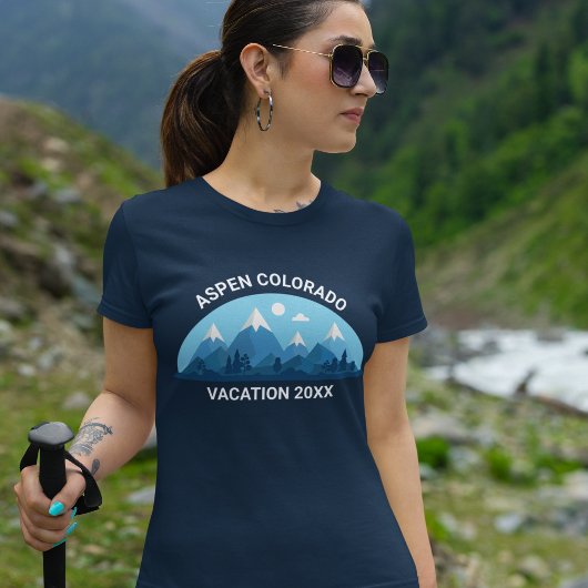 Aangepaste Familie Ski Trip Blue Mountain Vrouwen T-shirt