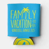 Aangepaste Familie Strand Vakantie Groep Matching Blikjeskoeler (Voorkant)