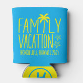 Aangepaste Familie Strand Vakantie Groep Matching Blikjeskoeler (Achterkant)