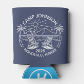 Aangepaste Familie Strand Vakantie Groep Matching Blikjeskoeler (Achterkant)