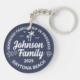 Aangepaste Familie Strand Vakantie Groep Matching Sleutelhanger
