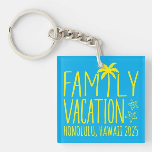 Aangepaste Familie Strand Vakantie Groep Matching Sleutelhanger (Voorkant)