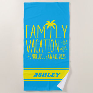 Aangepaste Familie Strand Vakantie Groep Matching Strandlaken