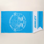 Aangepaste Familie Strand Vakantie Groep Matching Strandlaken (Voorkant)