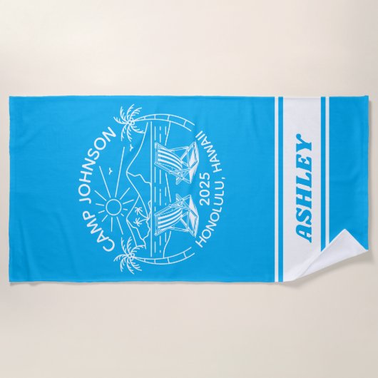 Aangepaste Familie Strand Vakantie Groep Matching Strandlaken (Voorkant)