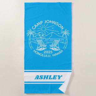 Aangepaste Familie Strand Vakantie Groep Matching Strandlaken