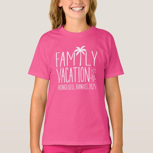 Aangepaste Familie Strand Vakantie Groep Matching T-shirt (Voorkant)