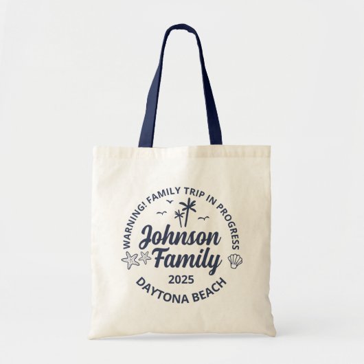 Aangepaste Familie Strand Vakantie Groep Matching Tote Bag (Voorkant)