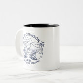 Aangepaste Familie Strand Vakantie Groep Matching Tweekleurige Koffiemok (Voorkant links)