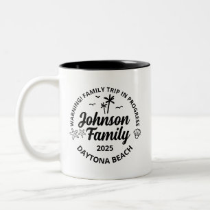 Aangepaste Familie Strand Vakantie Groep Matching Tweekleurige Koffiemok