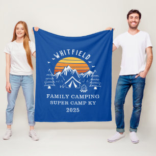 Aangepaste familie vakantie bijpassende camping el fleece deken