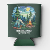 Aangepaste familie vakantie bijpassende camping wa blikjeskoeler (Voorkant)