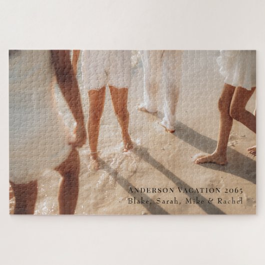 Aangepaste familie vakantie foto legpuzzel (Horizontaal)