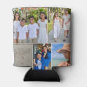 Aangepaste Familie Vakantie Fotocollage Blikjeskoeler (Achterkant)