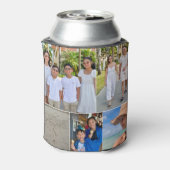 Aangepaste Familie Vakantie Fotocollage Blikjeskoeler (Blikje Achterkant)