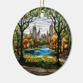 Aangepaste familie vakantie New York Keramisch Ornament (Links)