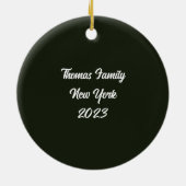 Aangepaste familie vakantie New York Keramisch Ornament (Achterkant)