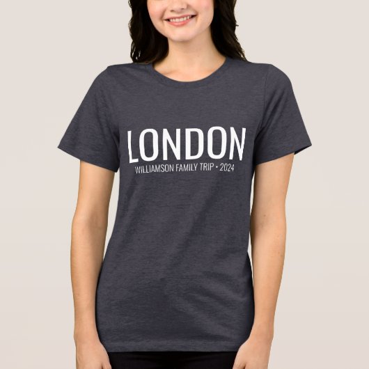 Aangepaste Familie Vakantie Reünie Trendy Matching Tri-Blend Shirt (Voorkant)