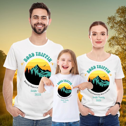 Aangepaste familie vakantie Road Trip Matching T-shirt