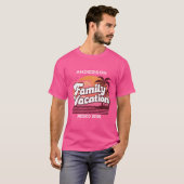 Aangepaste familie vakantie strand retro groep mat t-shirt (Voorkant volledig)