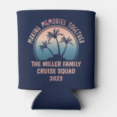 Aangepaste familie vakantie zomer strand reis blikjeskoeler (Achterkant)