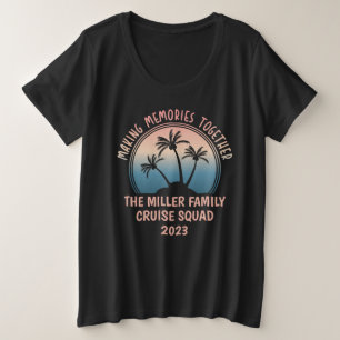Aangepaste familie vakantie zomer strand reis grote maat t-shirt