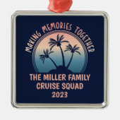 Aangepaste familie vakantie zomer strand reis metalen ornament (Voorkant)