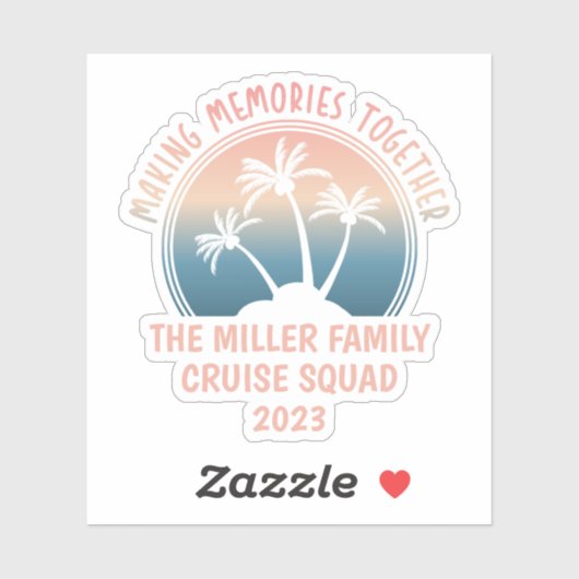Aangepaste familie vakantie zomer strand reis sticker (Vel)