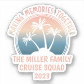 Aangepaste familie vakantie zomer strand reis sticker (Voorkant)