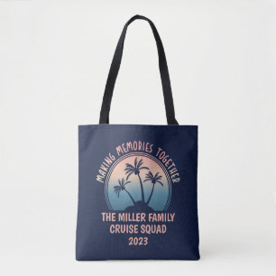 Aangepaste familie vakantie zomer strand reis tote bag
