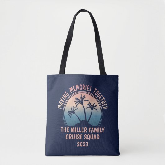 Aangepaste familie vakantie zomer strand reis tote bag (Voorkant)