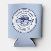 Aangepaste familie Vist Trip Blue Lake Fisherman Blikjeskoeler (Voorkant)