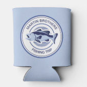 Aangepaste familie Vist Trip Blue Lake Fisherman Blikjeskoeler (Achterkant)