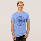 Aangepaste familie Vist Trip Blue Lake Fisherman Tri-Blend Shirt (Voorkant volledig)
