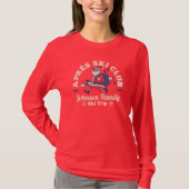 Aangepaste Familie Vrienden Groep Ski Trip Ski's T-shirt (Voorkant)