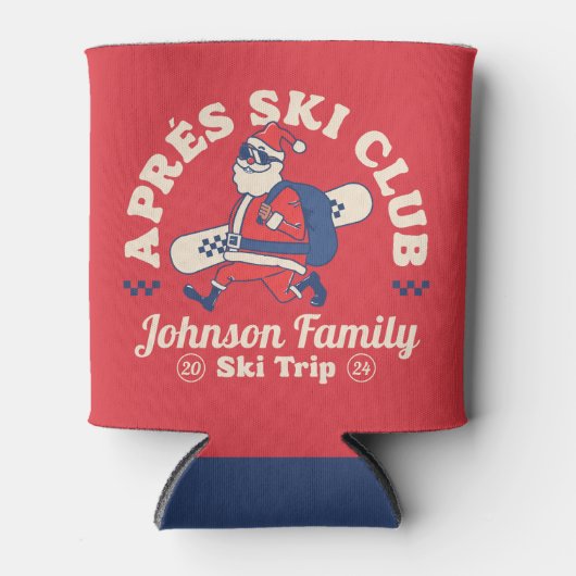 Aangepaste Familie Vrienden Groep Ski Trip Snowboa Blikjeskoeler (Voorkant)