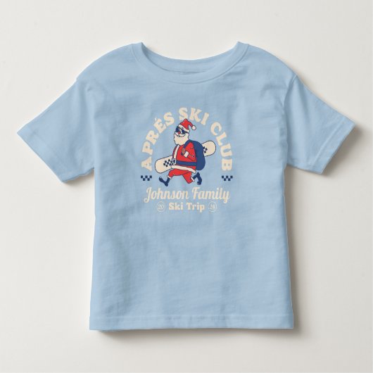 Aangepaste Familie Vrienden Groep Ski Trip Snowboa Kinder Shirts (Voorkant)
