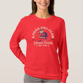 Aangepaste Familie Vrienden Groep Ski Trip Snowboa T-shirt