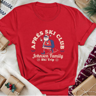 Aangepaste Familie Vrienden Groep Ski Trip Snowboa T-shirt