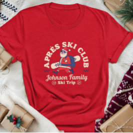 Aangepaste Familie Vrienden Groep Ski Trip Snowboa T-shirt