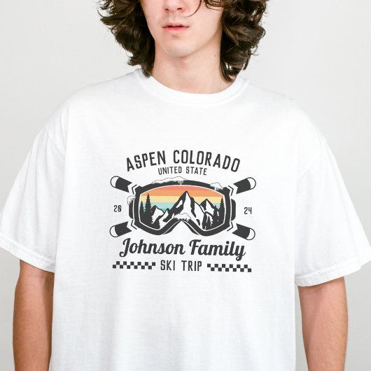 Aangepaste Familie Vrienden Ski Trip Groep Matchin T-shirt