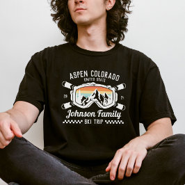 Aangepaste Familie Vrienden Ski Trip Groep Matchin T-shirt