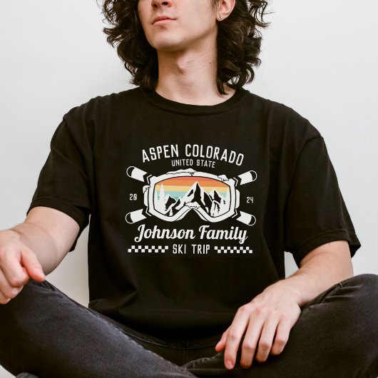 Aangepaste Familie Vrienden Ski Trip Groep Matchin T-shirt