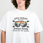 Aangepaste Familie Vrienden Ski Trip Groep Matchin T-shirt