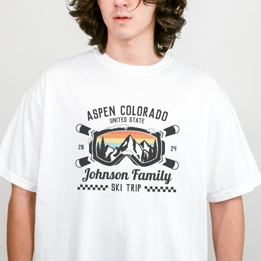 Aangepaste Familie Vrienden Ski Trip Groep Matchin T-shirt