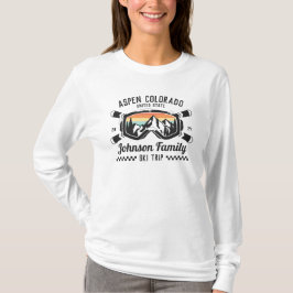 Aangepaste Familie Vrienden Ski Trip Groep Matchin T-shirt