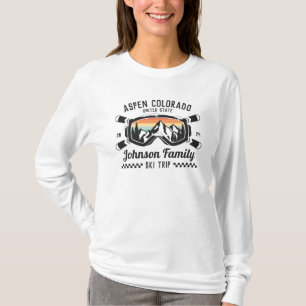 Aangepaste Familie Vrienden Ski Trip Groep Matchin T-shirt