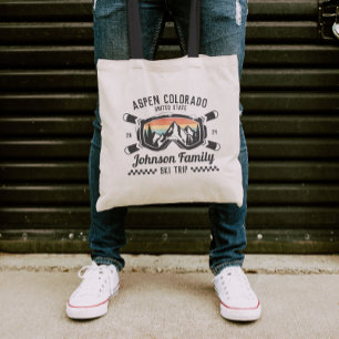 Aangepaste Familie Vrienden Ski Trip Groep Matchin Tote Bag