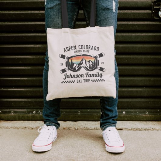 Aangepaste Familie Vrienden Ski Trip Groep Matchin Tote Bag