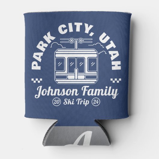 Aangepaste Familie Vrienden Skitocht Matching Groe Blikjeskoeler (Voorkant)